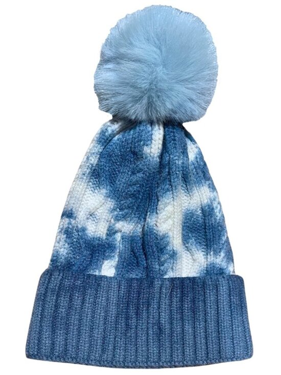 Crystal Knit w/Pom Beanie (PinkBlue) • $110 Adrienne NWT Adrienne Landau | Accessories | Crystal Knit Wpom Beanie  main image 4